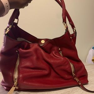 Evie Large Pebbled Leather Shoulder Bag